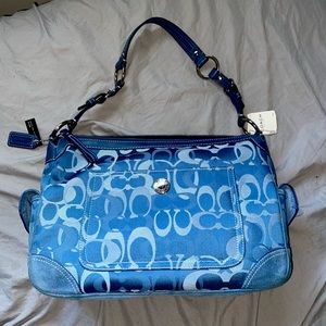 Vintage blue Coach purse. Never used. Still has tags.